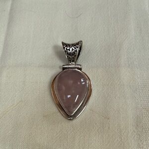 Elegant Silver and Pink Pendant
